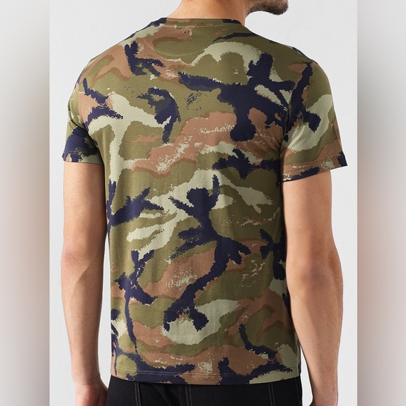 Valentino Garavani Men's Camo Camouflage Logo T-shirt Sz M - Picture 2 of 8